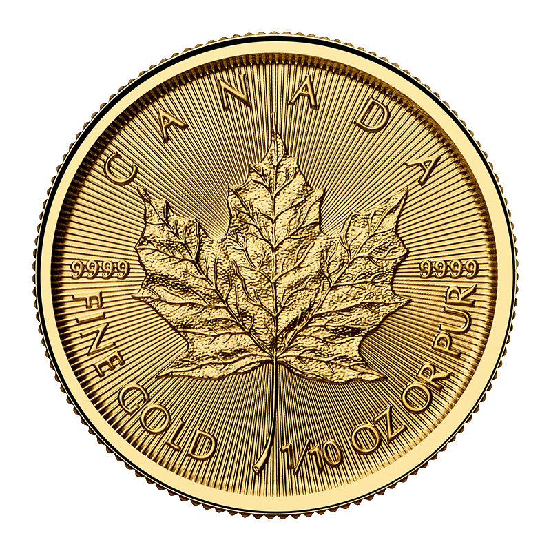 Image for 1/10 oz Gold Maple Leaf Coin (2024) from TD Precious Metals